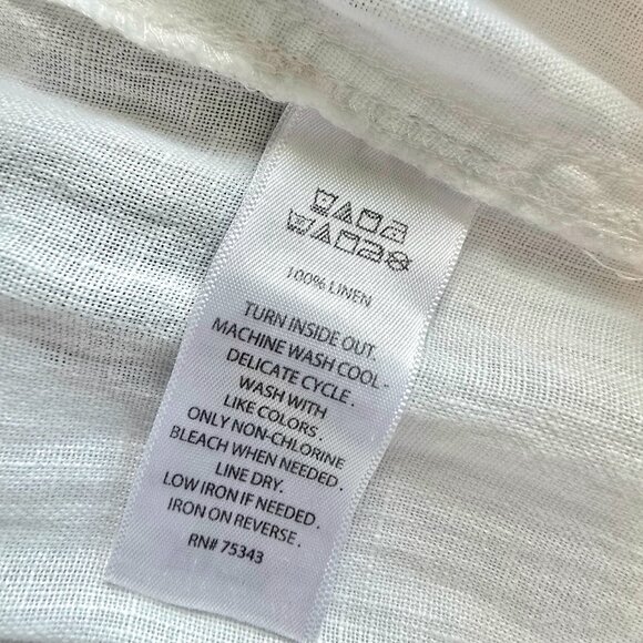 NWT Nicole Miller Cargo Jogger Linen Pants Size XL White - Picture 8 of 8